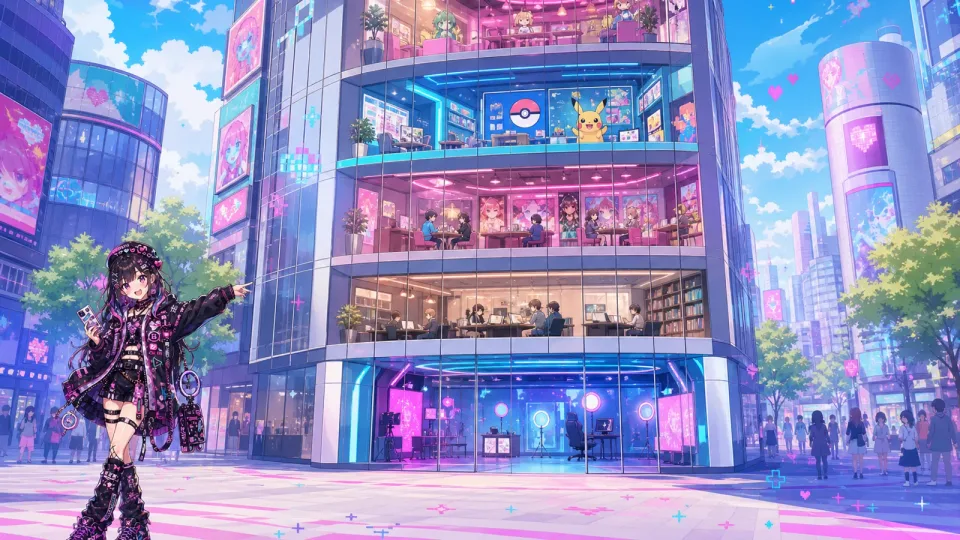 渋谷区長とSHIBUYA TSUTAYA(イラスト)